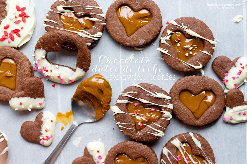 Hearts in My Oven: Chocolate Dulce de Leche Sandwich Cookies