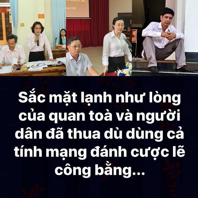 Sắc mặt lạnh như lòng của quan toà và người dân đã thua dù dùng cả tính mạng đánh cược lẽ công bằng