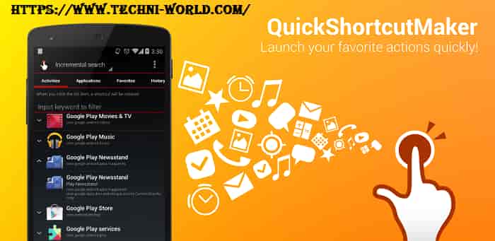 تخطي حساب جوجل ببرنامج QuickShortcutMaker تحميل تطبيق QuickShortcutMaker apk