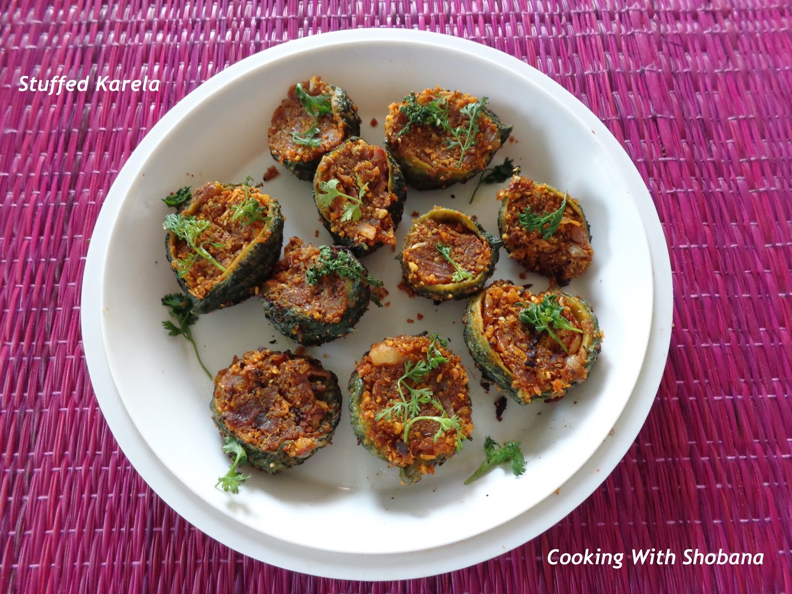 Cooking With Shobana STUFFED KARELA
