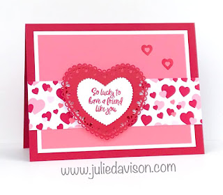 Stampin' Up! Heartfelt Valentine Card ~ 2020 Spring Mini Catalog ~ www.juliedavison.com