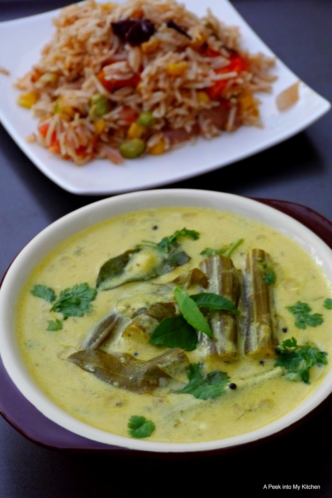 A Peek into My Kitchen Sing Pitta Drumsticks (Moringa) in a Spicy