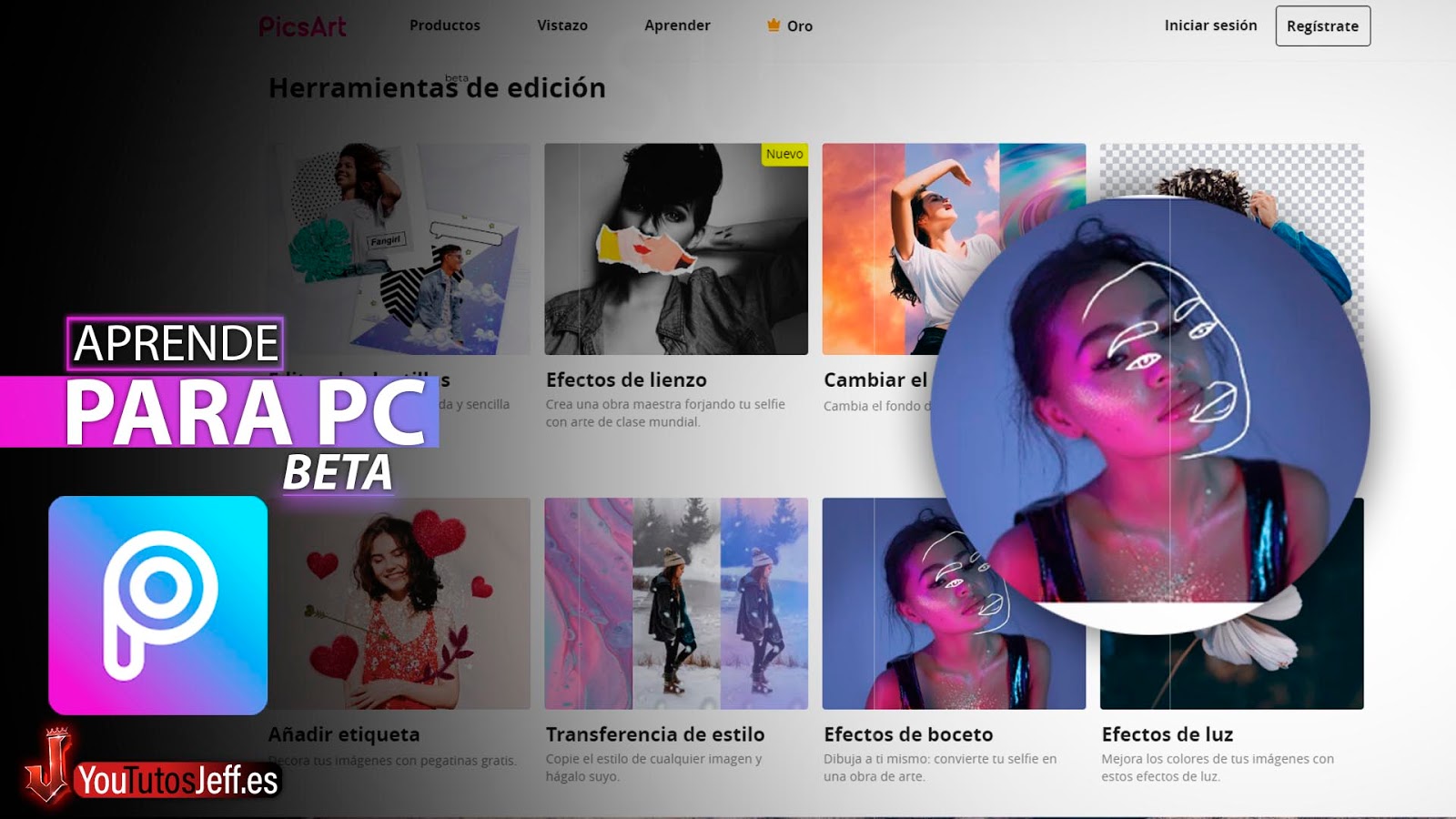 Como Usar PicsArt para PC, Editor de Imagen Online