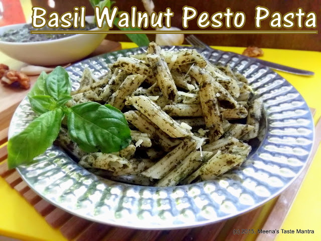 Basil Walnut Pesto Pasta