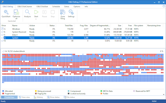 OO Defrag Professional Edition PC 2019 -