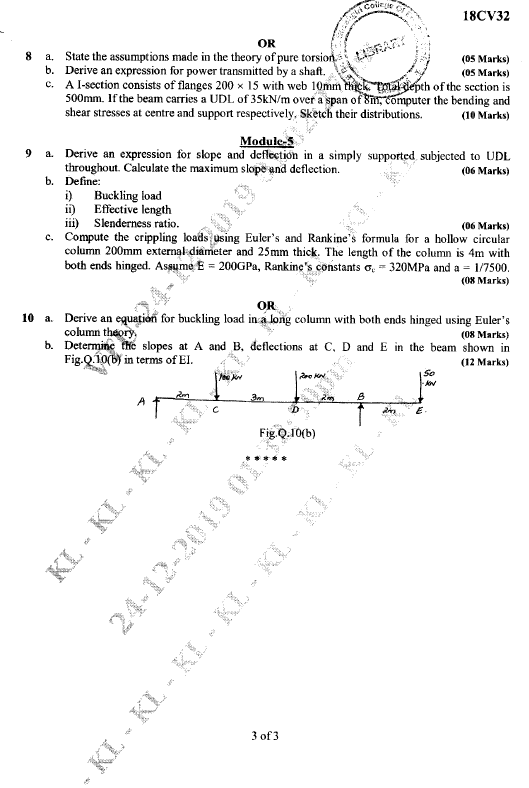 Visvesvaraya Technological University B.E. Civil Engineering (CBCS