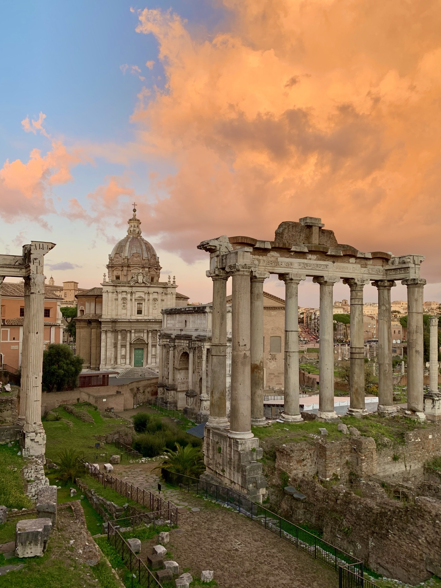 Sunset over the Roman Forum