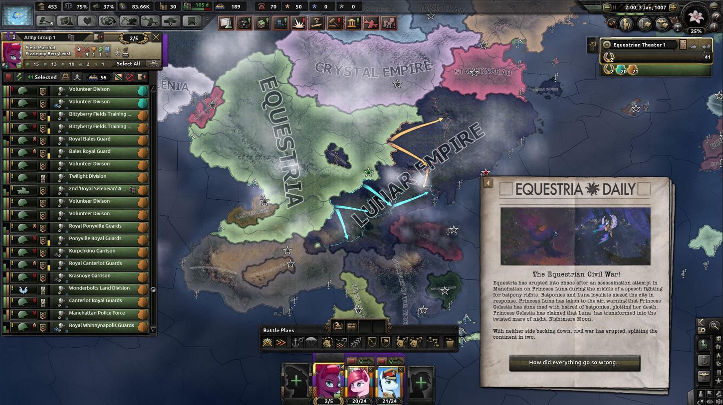 Эквестрия эт вар карта