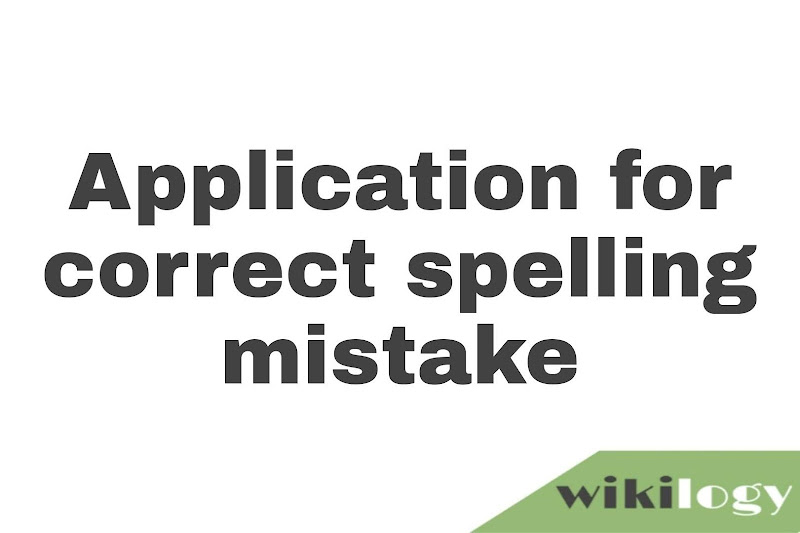 Application for correct spelling mistake