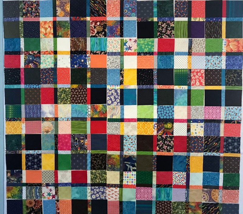 Doodlebugs and Rosebuds Quilts Scrappy Plaidish Quilt