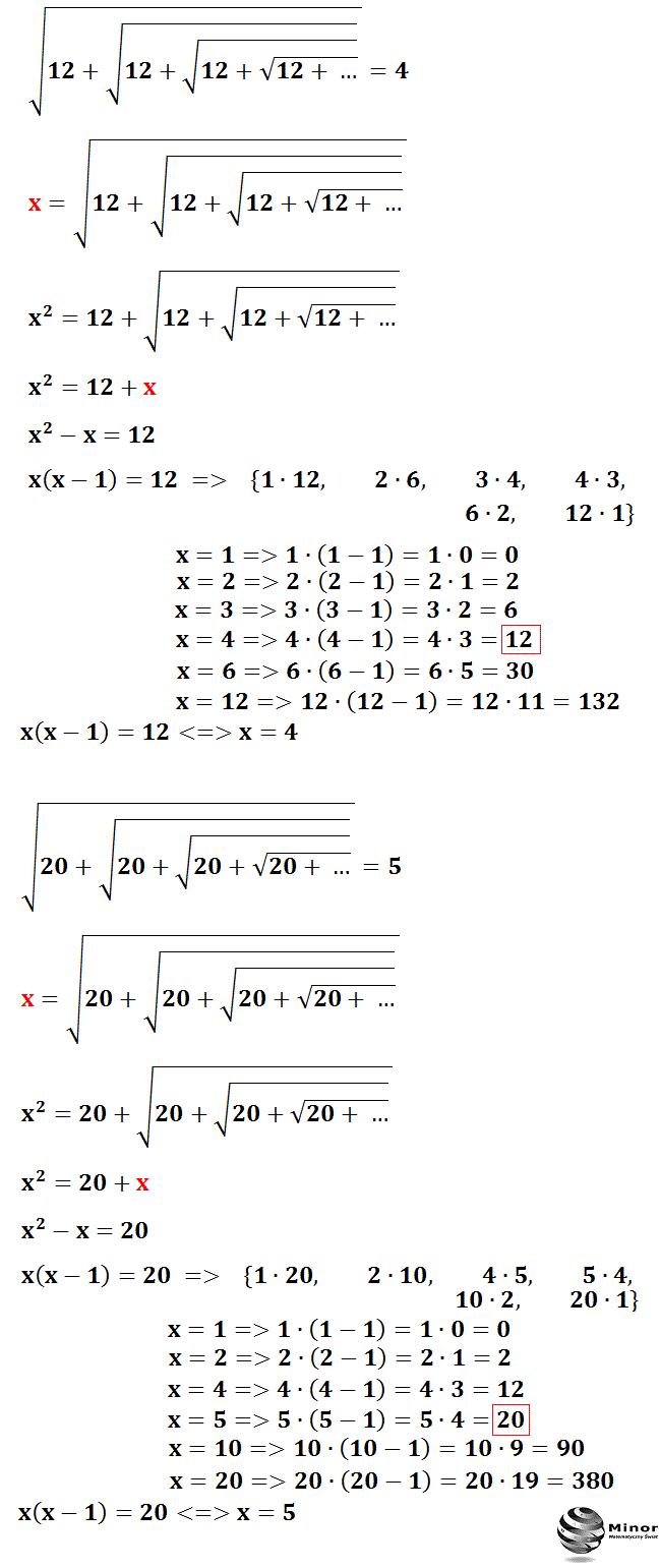 Sprawdź czy podane wyrażenia zapisane za pomocą pierwiastków drugiego stopnia można zapisać za pomocą liczby wymiernej. 