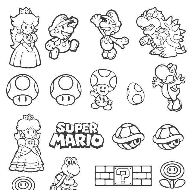 Coloring Pages Mario Bros Coloring Pages