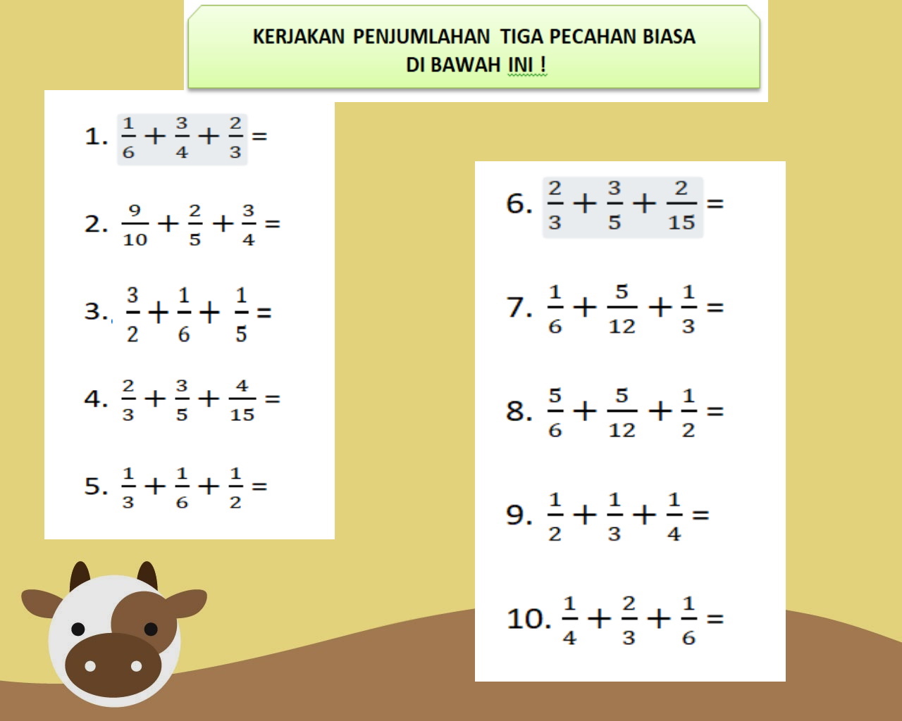 Soal Penjumlahan dan Pengurangan Pecahan: Panduan Lengkap