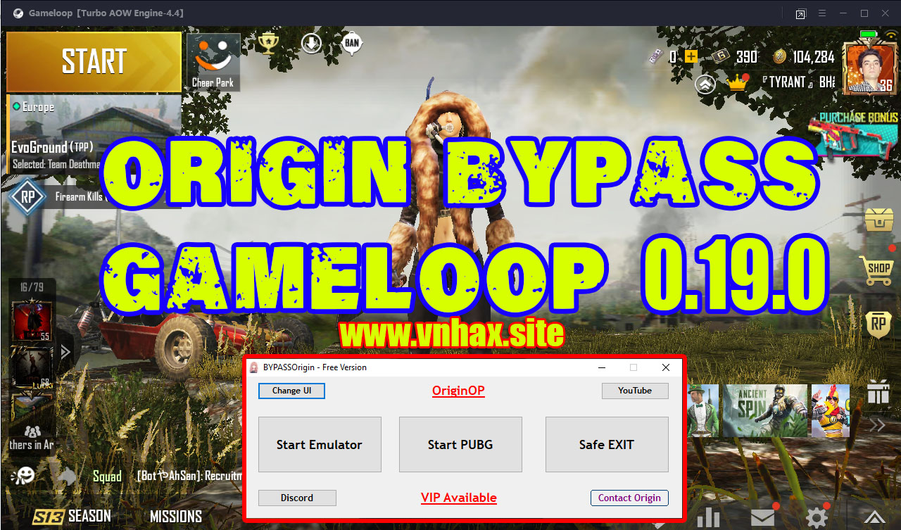 Origin Bypass Gameloop 0190 Pubg Mobile Emulator free images, download Orig...