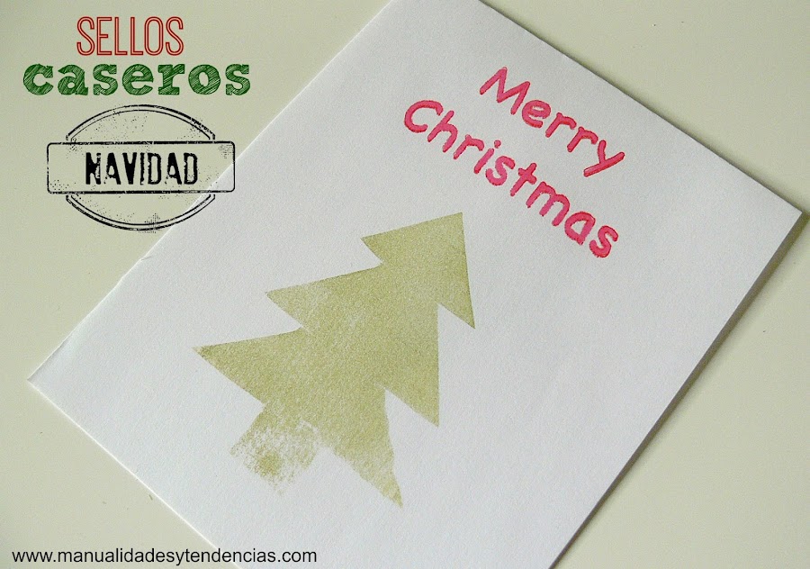 Cómo hacer sellos caseros para Navidad