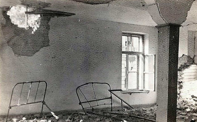 The Annex building to the school, damaged by German bombs in WWI