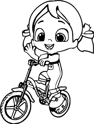 niloya bisiklet sürüyor