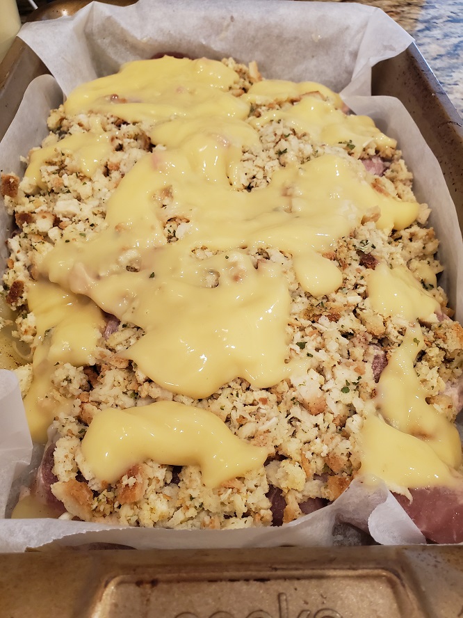 Pork Chop Apple Stuffing Casserole What's Cookin' Italian Style Cuisine