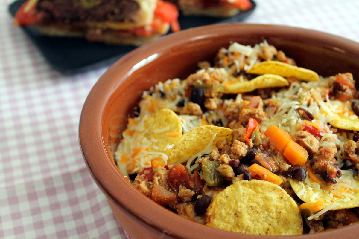 Chili con carne sin carne (chili vegano) Magdalenas de Chocolate