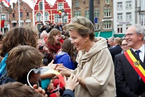 King Philippe and Queen Mathilde of Belgium visited Bruges.