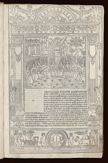 An illustrated page from a 15th century copy of The Decameron