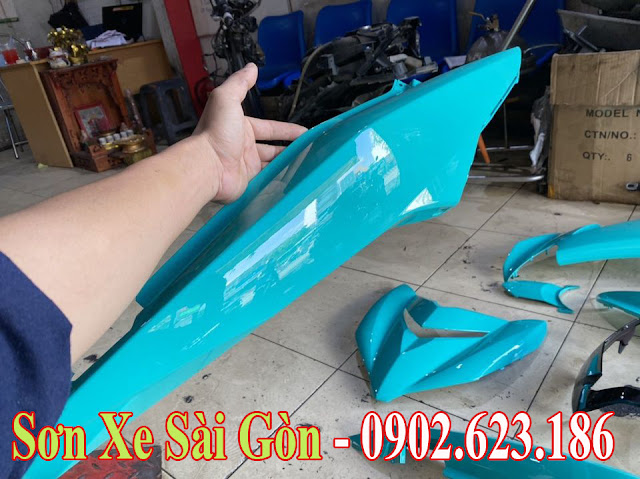 Mẫu Xe Exciter 150 sơn màu xanh ngọc cực đẹp