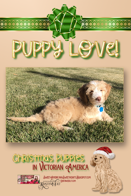 Kristin Holt | Christmas Puppies in Victorian America. Puppy Love! Photo of Kristin's new puppy.