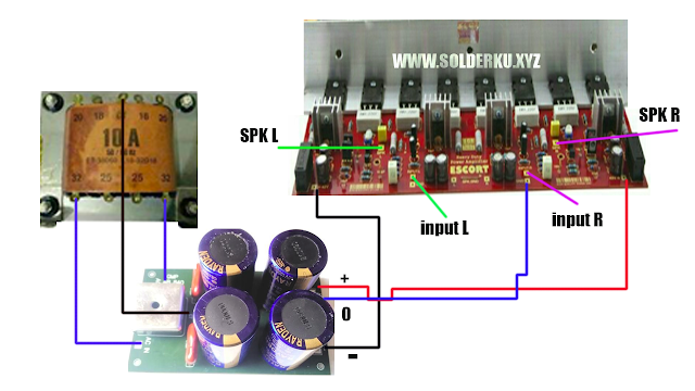 cara merakit power ampli 600 watt