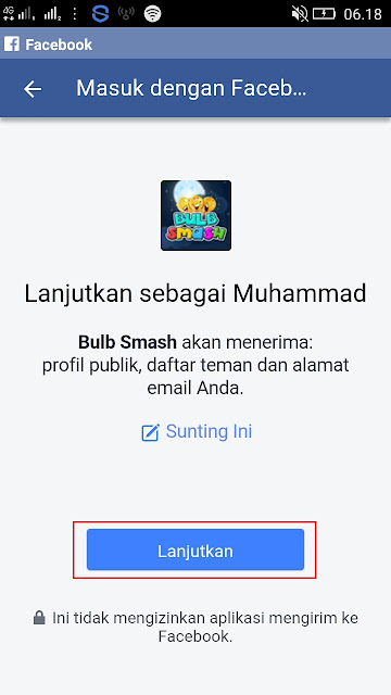 cara masuk dengan facebook di game bulb smash cara masuk dengan facebook di game bulb smash