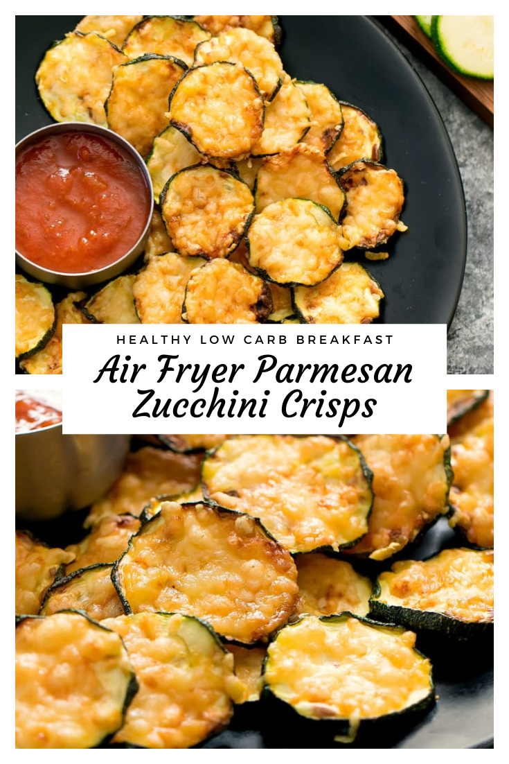 Air Fryer 2 Ingredient Parmesan Zucchini Crisps