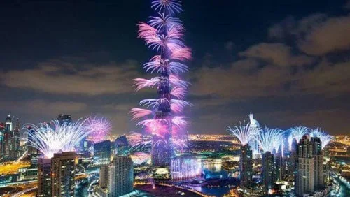 بث مباشر برج خليفة احتفالات رأس السنة