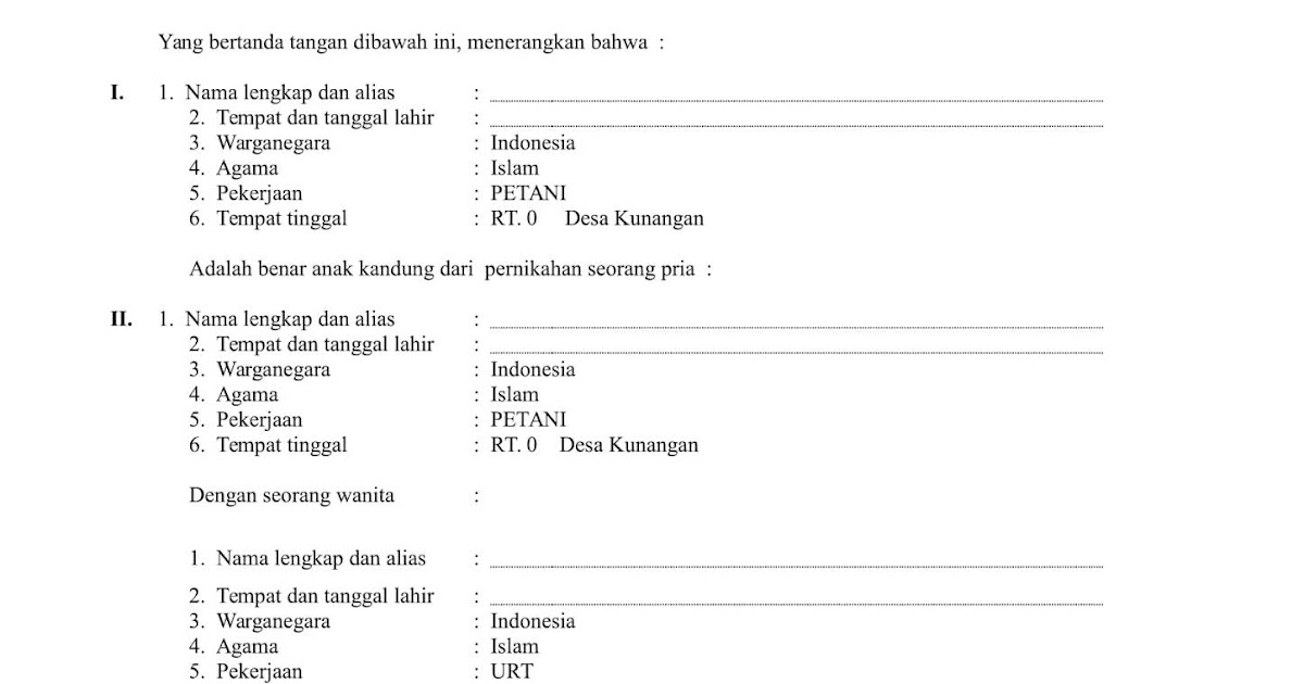 CONTOH SURAT ORTON: CONTOH SURAT KETERANGAN ASAL - USUL
