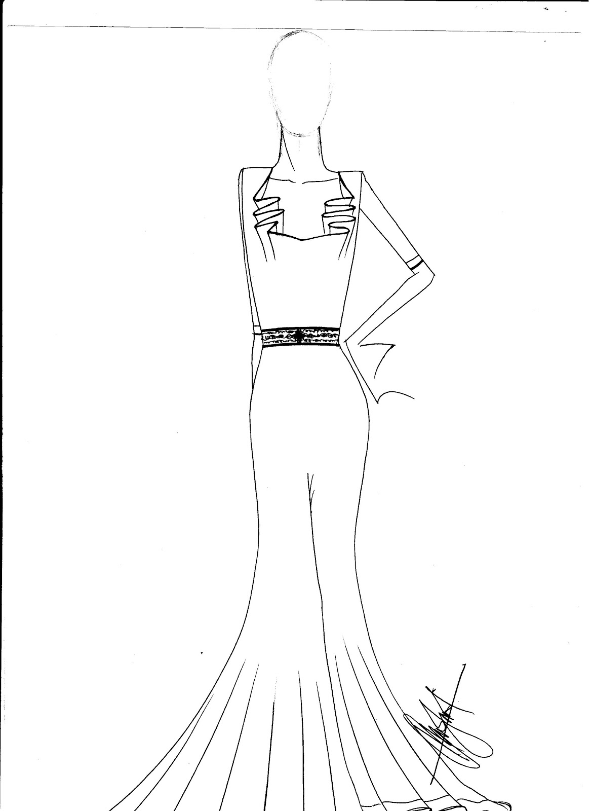 Hafiz's Fashion Sketching.... =) Fashion Sketches