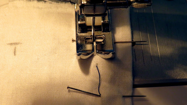 Colocación aguja en el inicio de la pinza