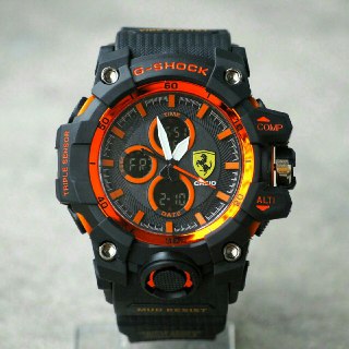 g shock with ferrari logo