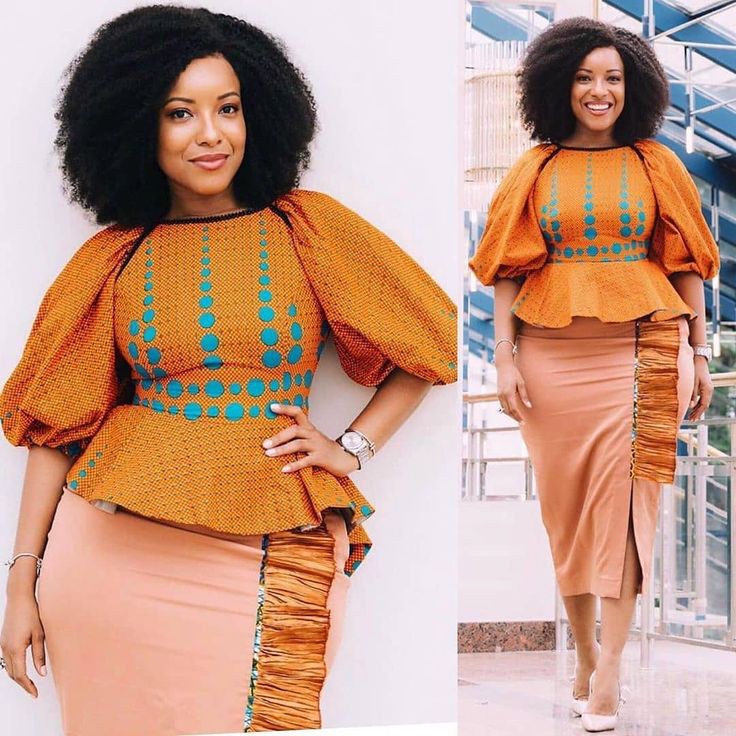 ankara straight skirt and blouse