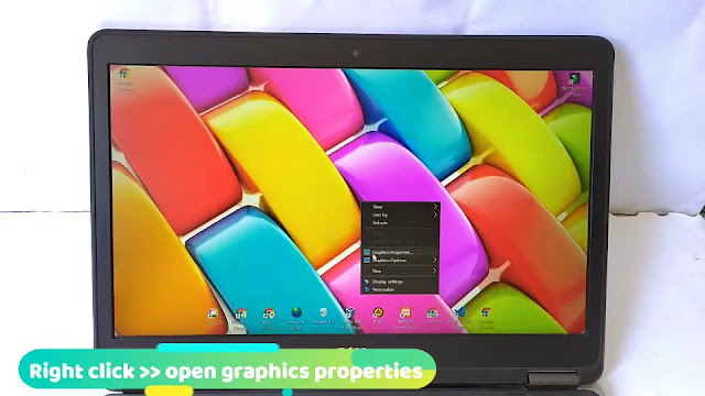 Right click and Open then open Graphic Properties how to change screen color windows 10