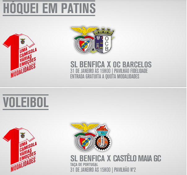 Casa do Benfica na TAP Modalidades bilhetes