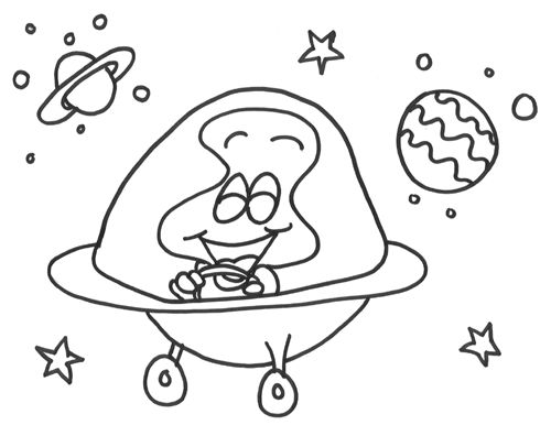 Coloring Pages for Kids: Ufo Coloring Pages