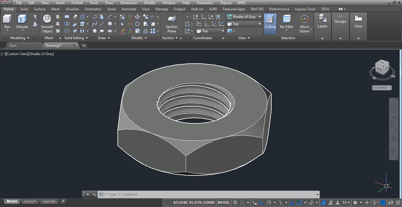 Autocad Cara Menggambar Mur Nut Tukanggambar3d