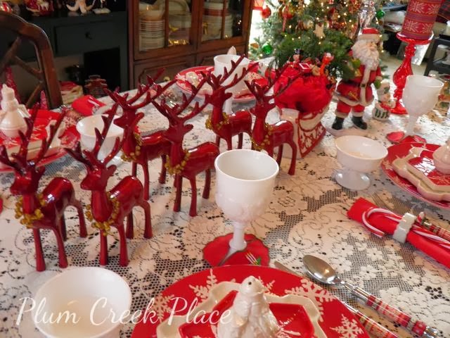 Santa's reindeer, tablescape