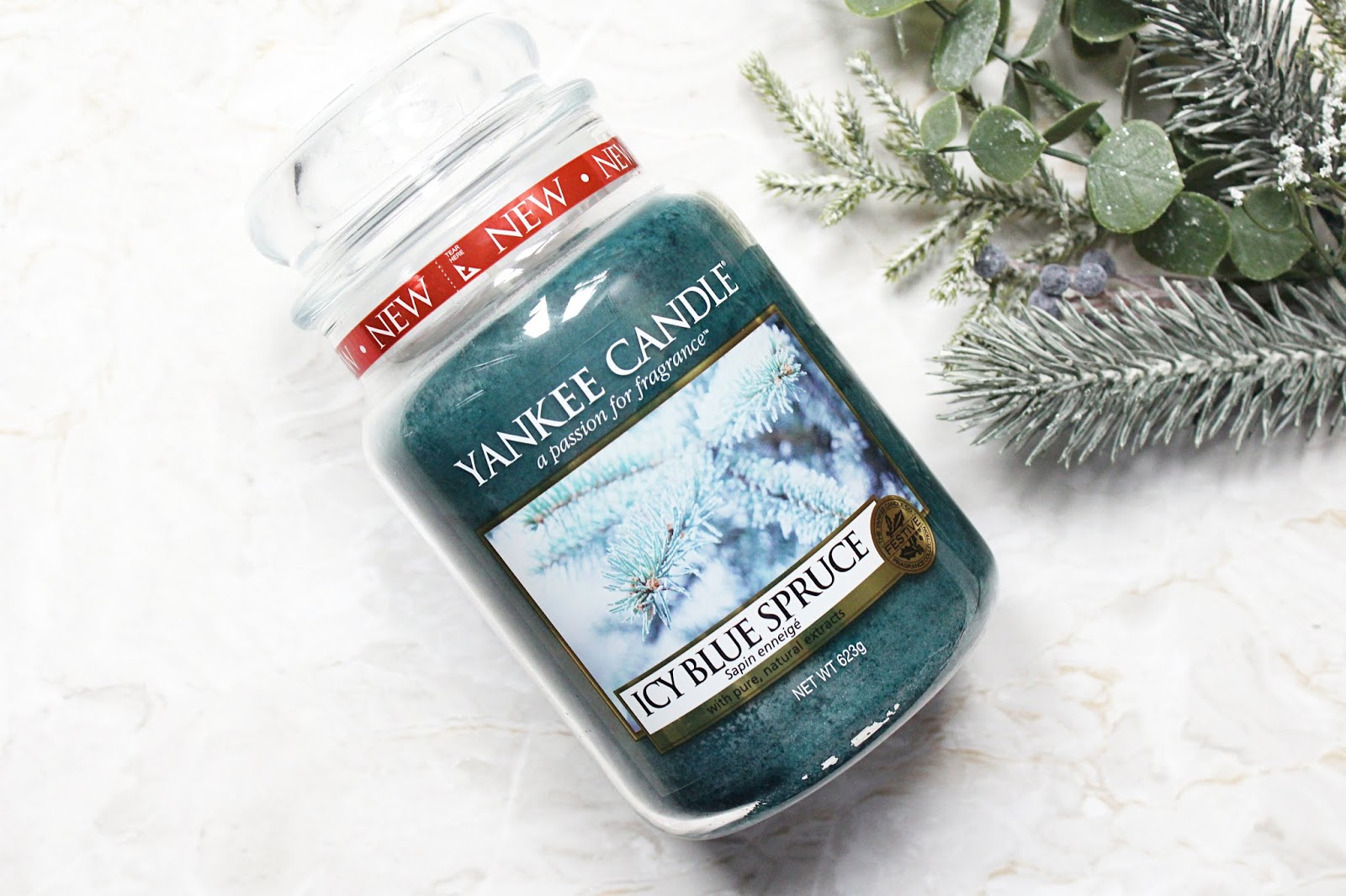 Yankee Candle Icy Blue Spruce Candle Review — Hannah Heartss
