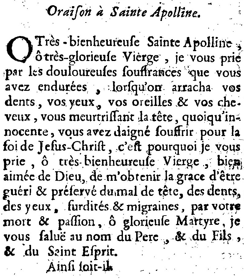 Apolline une sainte guérisseuse vénérée en Normandie