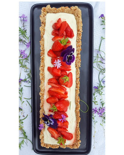 Tarte Crue Sans Cuisson Au Chocolat Blanc Et Fraises