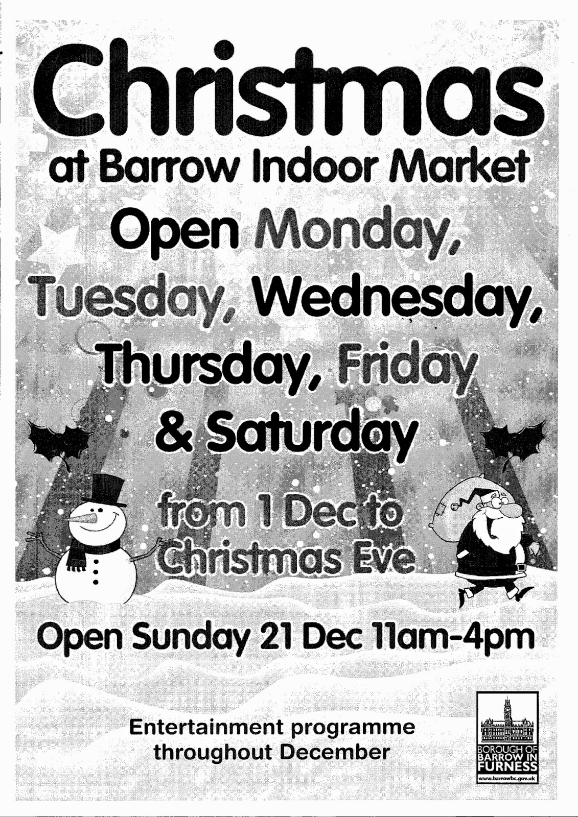 Neighbourhood Management Christmas at Barrow Indoor Market