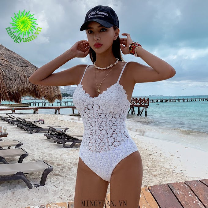 ( Mingyuan ) New embroidered knitted one-piece swimsuit