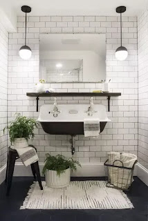 desain kamar mandi Kamar Mandi Industri Retro