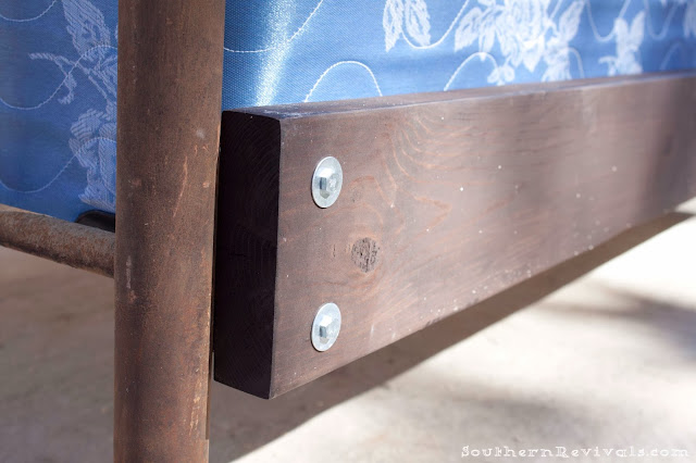 How-to Build a Frame for an Antique Metal Bed and Seal in a Rusty Patina