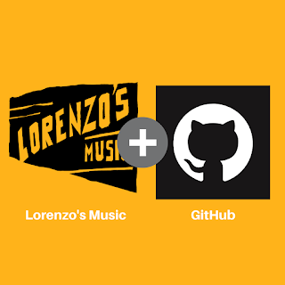 Lorenzo's Music and GitHub Logo