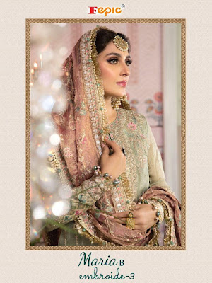 Fepic maria b Mbroide 3 Nx Pakistani Suits